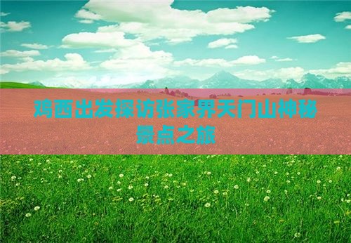 鸡西出发探访张家界天门山神秘景点之旅