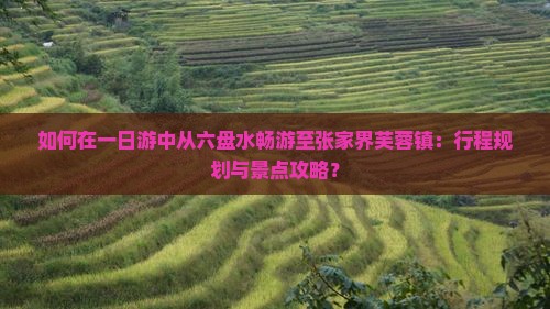 如何在一日游中从六盘水畅游至张家界芙蓉镇：行程规划与景点攻略？