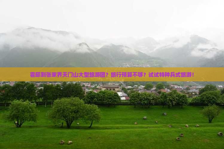 霍邱到张家界天门山大型旅游团？旅行预算不够？试试特种兵式旅游！