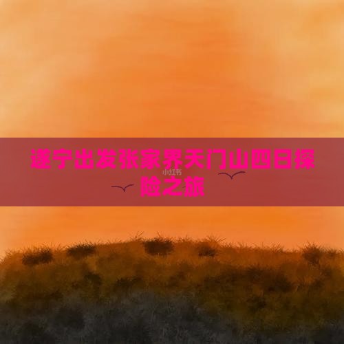 遂宁出发张家界天门山四日探险之旅