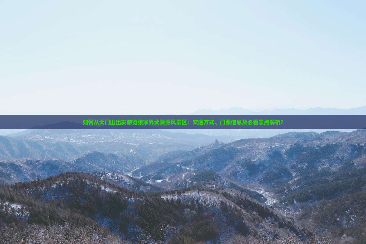 如何从天门山出发游览张家界武陵源风景区：交通方式、门票信息及必看景点解析？