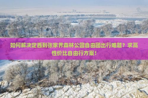 如何解决定西到张家界森林公园自由团出行难题？求高性价比自由行方案！