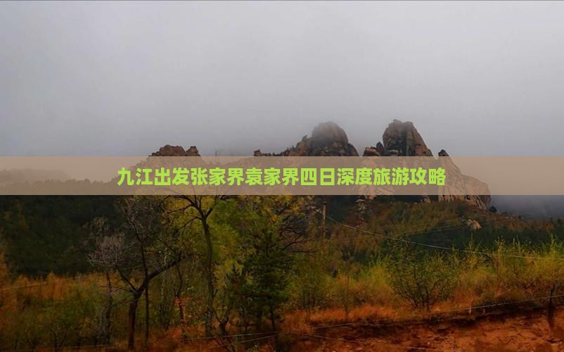 九江出发张家界袁家界四日深度旅游攻略
