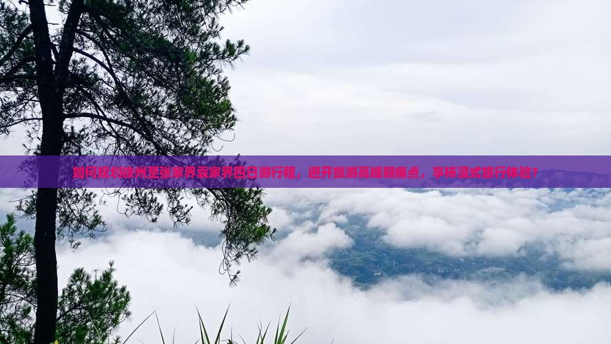 如何规划徐州至张家界袁家界四日游行程，避开旅游高峰期痛点，享柿浸式旅行体验？