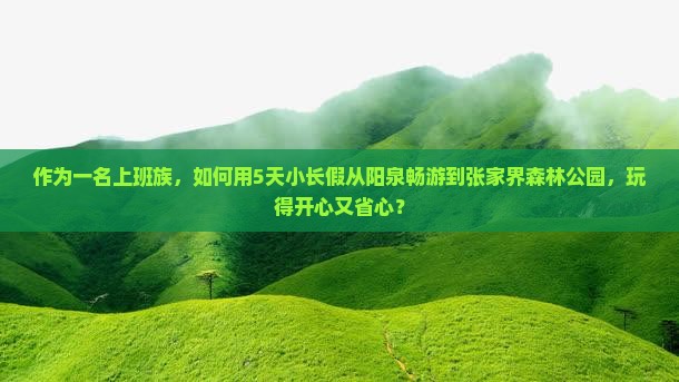 作为一名上班族，如何用5天小长假从阳泉畅游到张家界森林公园，玩得开心又省心？
