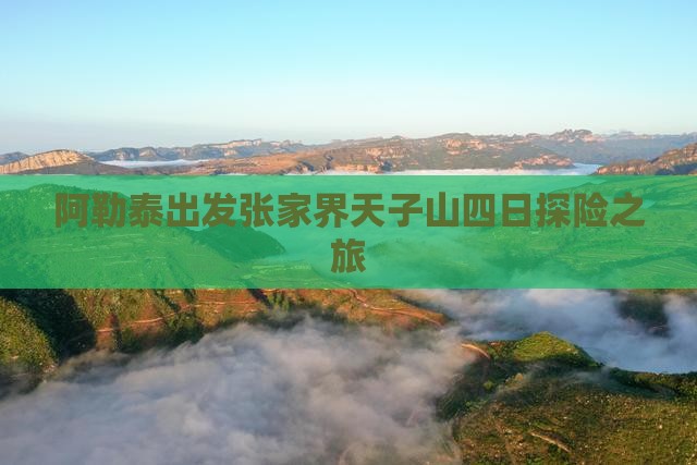 阿勒泰出发张家界天子山四日探险之旅