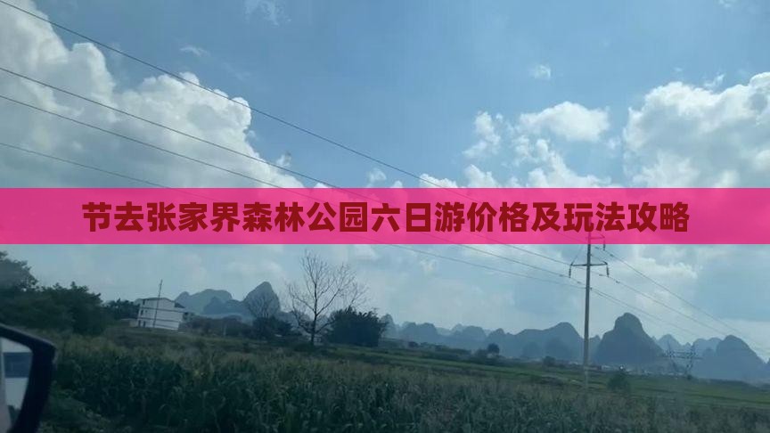 节去张家界森林公园六日游价格及玩法攻略