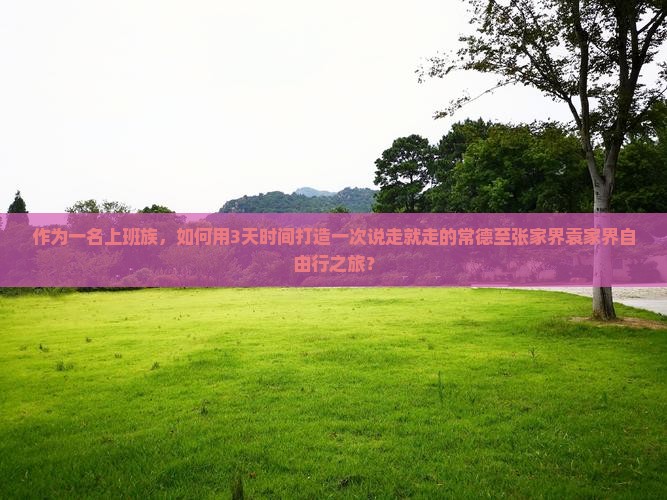 作为一名上班族，如何用3天时间打造一次说走就走的常德至张家界袁家界自由行之旅？