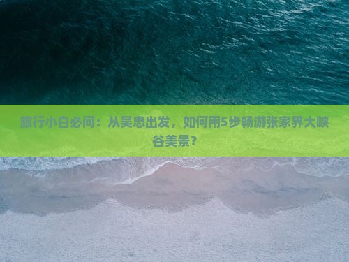 旅行小白必问：从吴忠出发，如何用5步畅游张家界大峡谷美景？