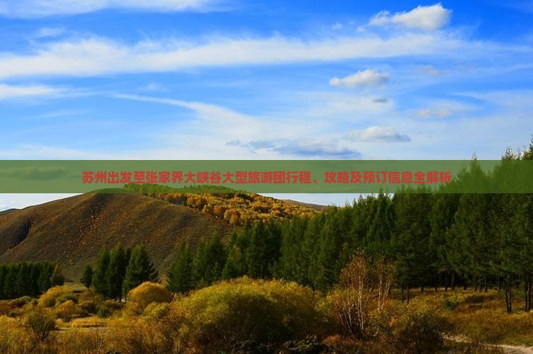 苏州出发至张家界大峡谷大型旅游团行程、攻略及预订信息全解析