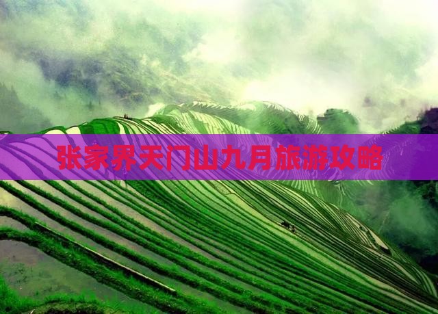 张家界天门山九月旅游攻略