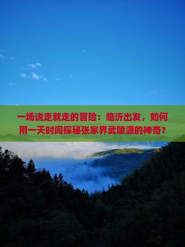 一场说走就走的冒险：临沂出发，如何用一天时间探秘张家界武陵源的神奇？