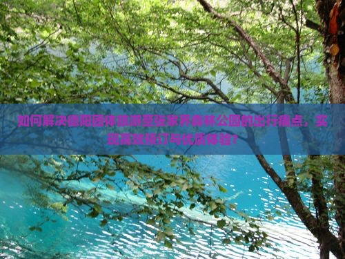 如何解决德阳团体旅游至张家界森林公园的出行痛点，实现高效预订与优质体验？