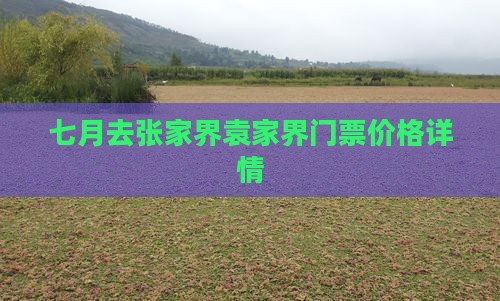 七月去张家界袁家界门票价格详情