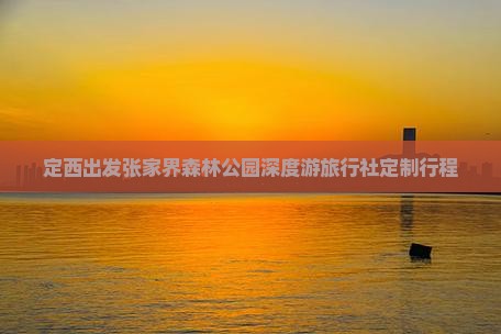 定西出发张家界森林公园深度游旅行社定制行程