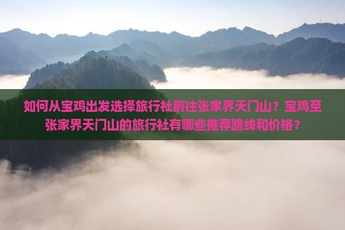 如何从宝鸡出发选择旅行社前往张家界天门山？宝鸡至张家界天门山的旅行社有哪些推荐路线和价格？