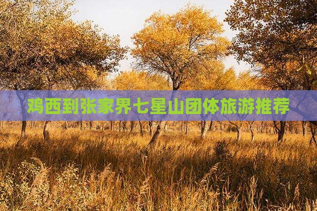 鸡西到张家界七星山团体旅游推荐
