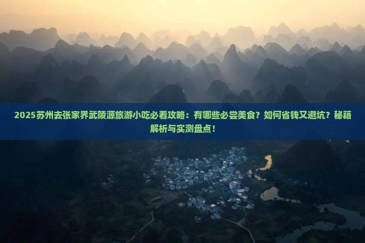 苏州去张家界武陵源旅游小吃