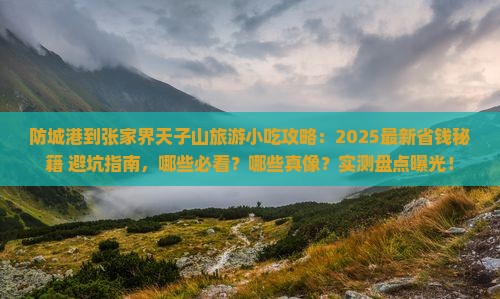 防城港到张家界天子山旅游小吃
