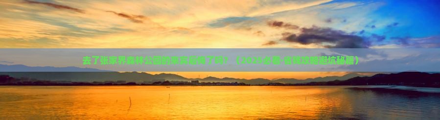 来宾去张家界森林公园旅游