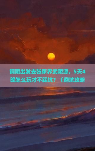 铜陵到张家界武陵源旅行社