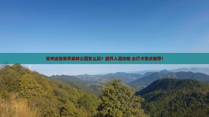 常州去张家界森林公园哪里玩