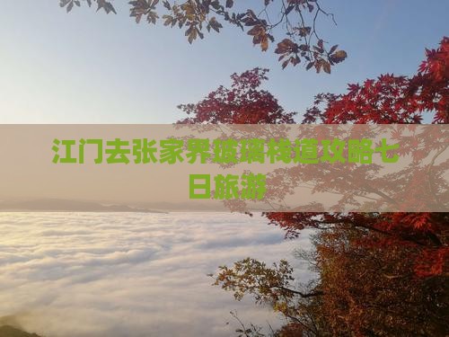 江门去张家界玻璃栈道七日游