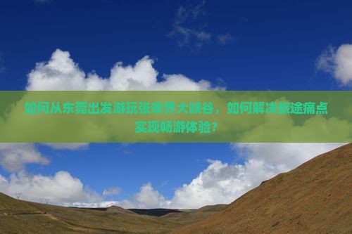 如何从东莞出发游玩张家界大峡谷，如何解决旅途痛点实现畅游体验？