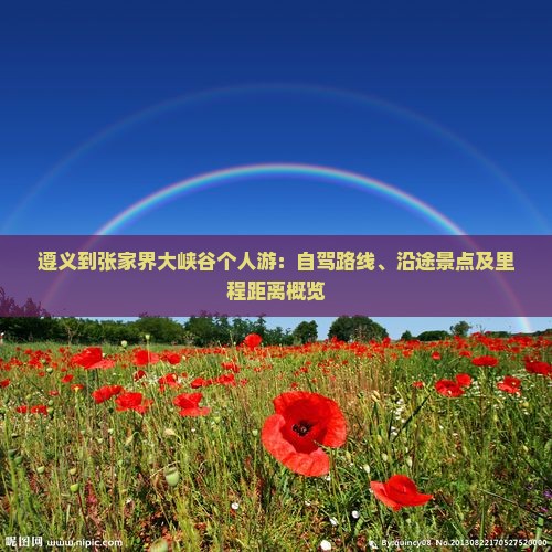 遵义到张家界大峡谷个人游：自驾路线、沿途景点及里程距离概览