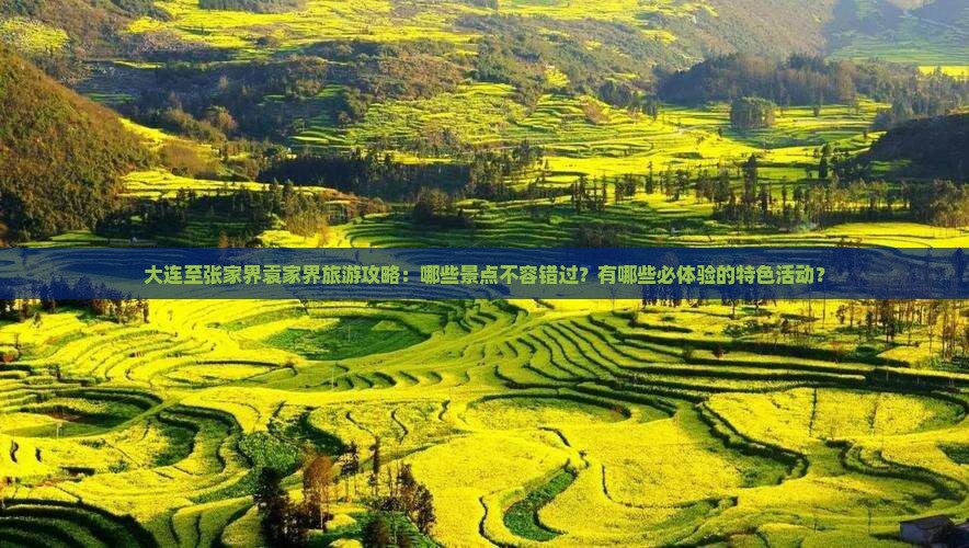 大连至张家界袁家界旅游攻略：哪些景点不容错过？有哪些必体验的特色活动？