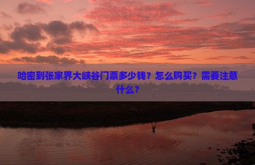 哈密到张家界大峡谷门票多少钱？怎么购买？需要注意什么？