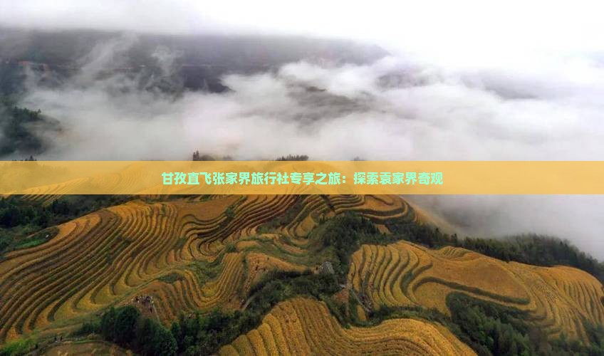 甘孜直飞张家界旅行社专享之旅：探索袁家界奇观