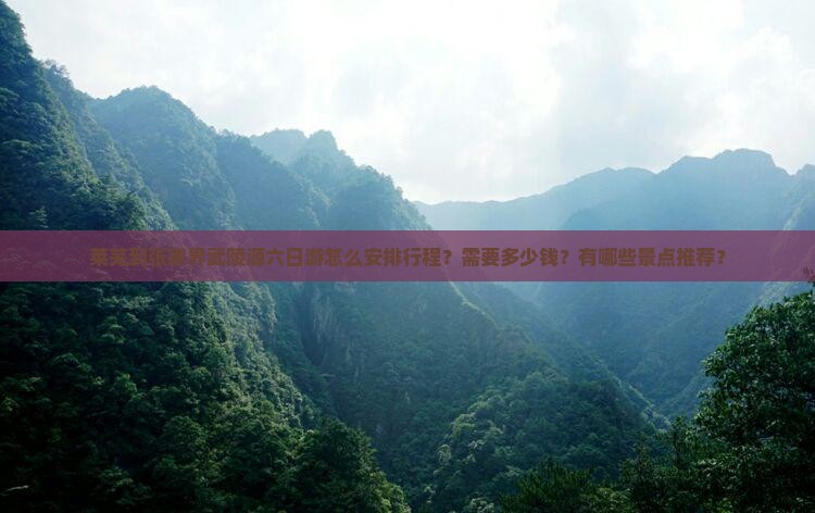 莱芜去张家界武陵源六日游