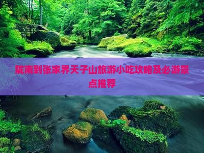 陇南到张家界天子山旅游小吃