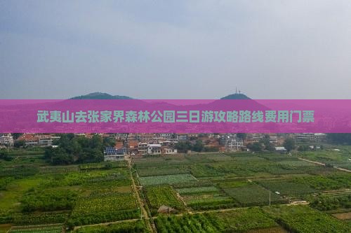 武夷山去张家界森林公园三日游