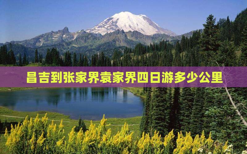 昌吉到张家界袁家界四日游