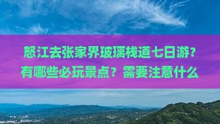 怒江去张家界玻璃栈道七日游