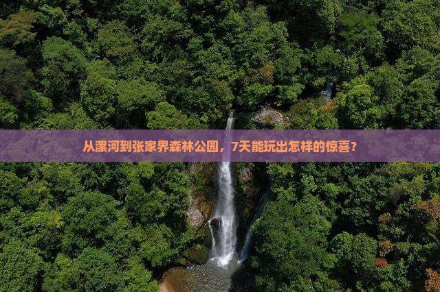 漯河去张家界森林公园七日游