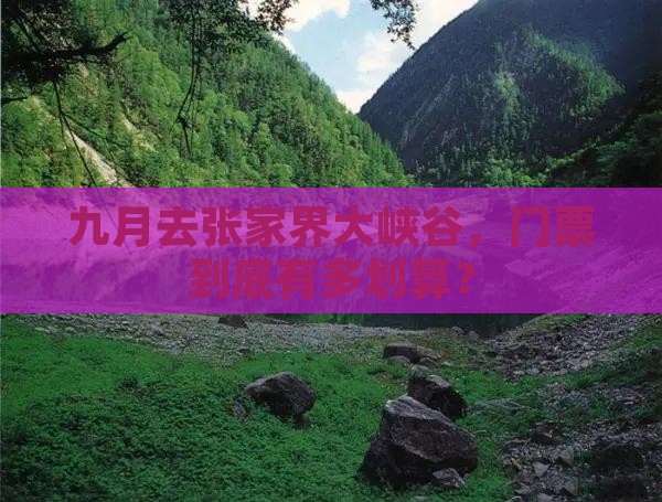 九月到张家界大峡谷门票