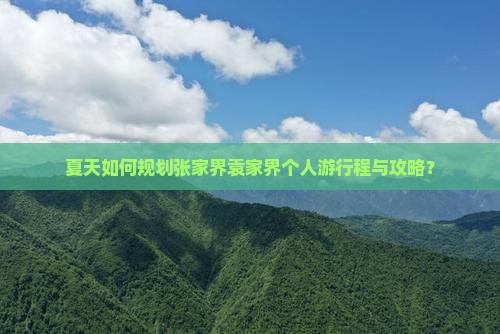 夏天到张家界袁家界个人游