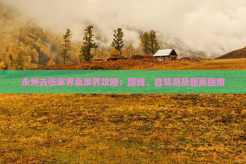 永州去张家界袁家界攻略