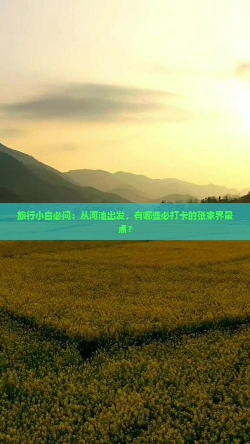河池去张家界必去地