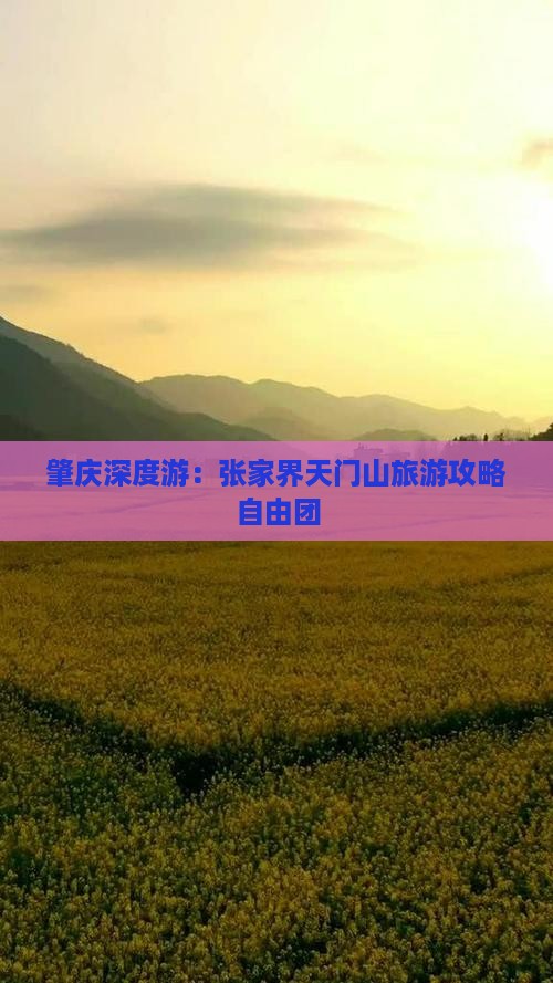 肇庆到张家界天门山自由团