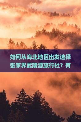海北去张家界武陵源旅行社