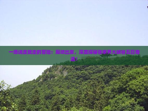 廊坊到张家界大峡谷五日游