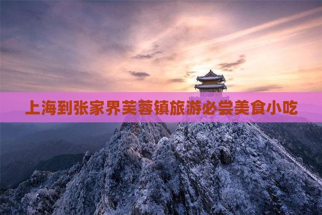 上海去张家界芙蓉镇旅游小吃