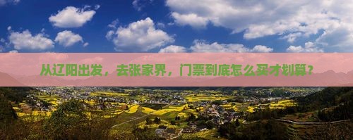 辽阳到张家界门票