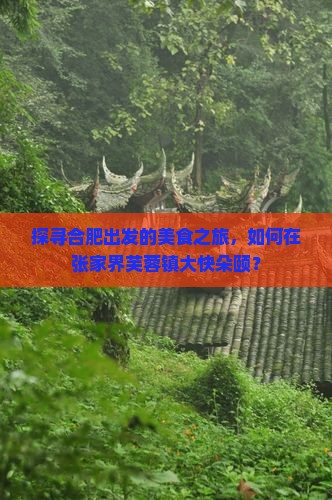 合肥到张家界芙蓉镇旅游小吃