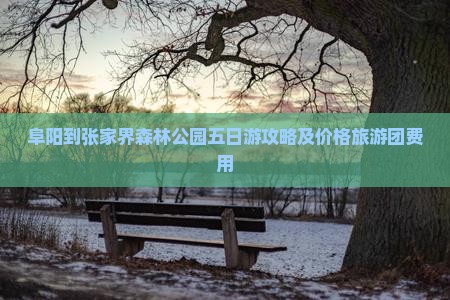 阜阳到张家界森林公园五日游