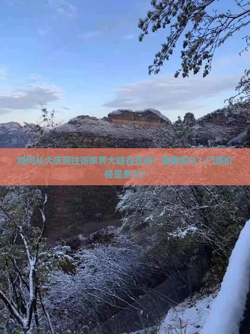 大庆去张家界大峡谷景点